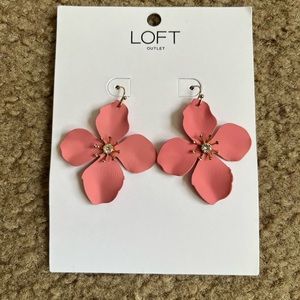 Loft Outlet Pink Flower Earrings